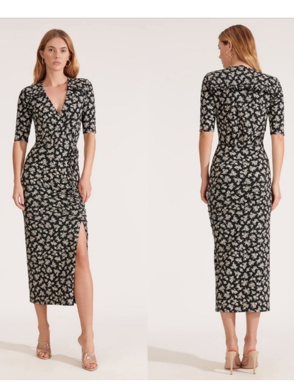 Veronica Beard Mariposa dress In Black and White Floral Size Small - Picture 16 of 16